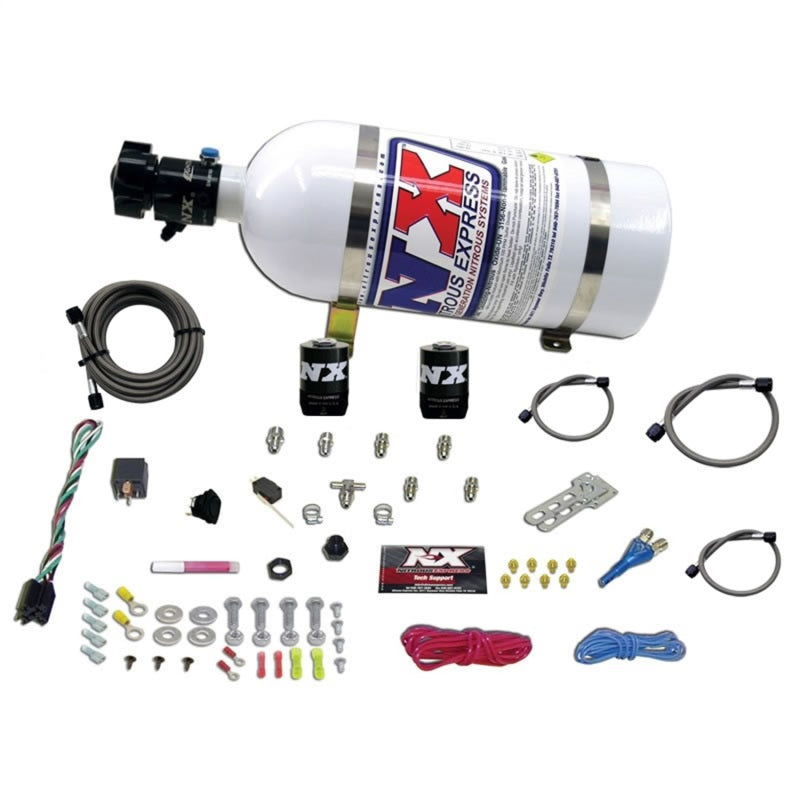 Nitrous Express All Sport Compact EFI Single Nozzle Nitrous Kit (35-50-75HP) w/10lb Bottle - Graveyard Performance