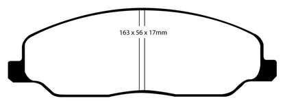 EBC 05-10 Ford Mustang 4.0 Bluestuff Front Brake Pads - Graveyard Performance
