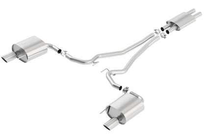 Borla Cat Back 15-17 Ford Mustang 3.7L V6 MT/AT 2.25in Pipe 4in Single Round Rolled Tips - Graveyard Performance