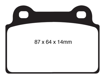 EBC 08-16 Mitsubishi Lancer Evo 10 2.0 Turbo (1 piece rotor) Bluestuff Rear Brake Pads - Graveyard Performance