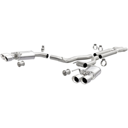 MagnaFlow SYS Cat-Back 2018 Ford Mustang GT 5.0L Competition Dual Exit Polished 4in Tips - Graveyard Performance