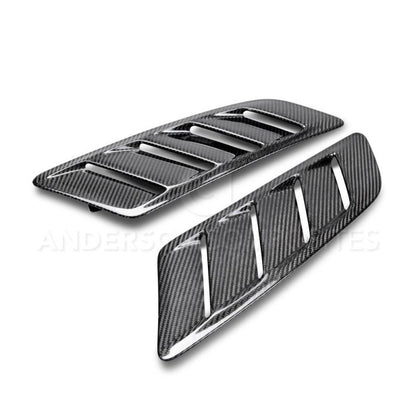 Anderson Composites 2015-2017 Ford Mustang Type-AB Carbon Fiber Hood Vents - Graveyard Performance