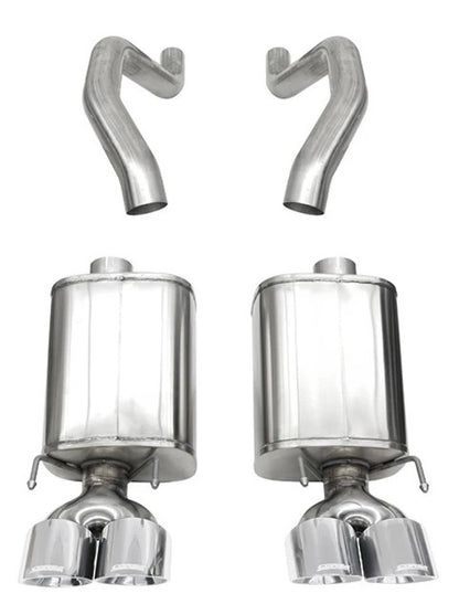 Corsa 06-13 Chevy Corvette C6 Z06 7.0L / 09-13 ZR1 6.2L Polished Axle-Back Exhaust w/4.5in Twin Tips - Graveyard Performance