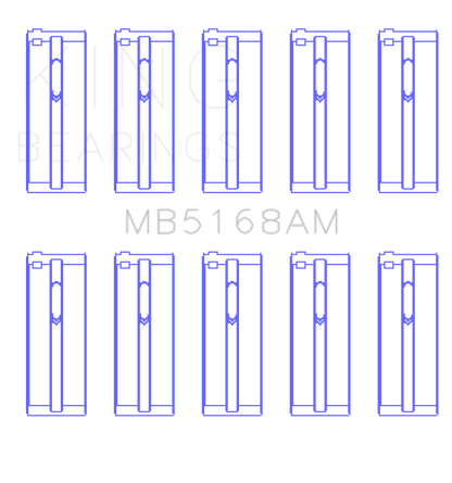 King Engine Bearings Acura F22B1/Honda F22A1/F22A6/F22B1/F22B2/F22B6 Main Bearing Set - Size STD - Graveyard Performance