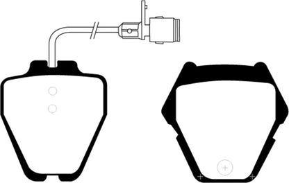 EBC 00-03 Audi A8 Quattro 4.2 (8 Pad Set) Ultimax2 Front Brake Pads - Graveyard Performance
