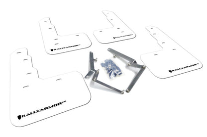 Rally Armor 17-22 Honda Civic Type R White UR Mud Flap w/Black Logo - Graveyard Performance