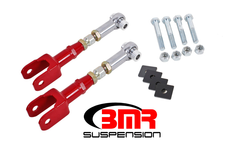 BMR 15-17 S550 Mustang Rear On-Car Adj. Rod Ends Toe Rods - Red