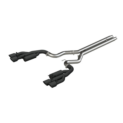 MBRP 18-19 Ford Mustang GT 5.0 3in Cat Back Quad Tip Race Version - Black - Graveyard Performance