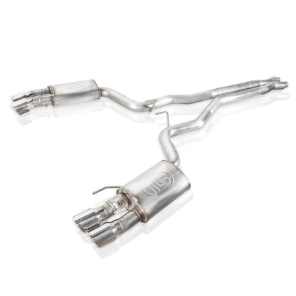 Stainless Works 2018+ Ford Mustang GT 3in Redline Series Catback X-Pipe w/Active Valves & Quad Tips - Graveyard Performance
