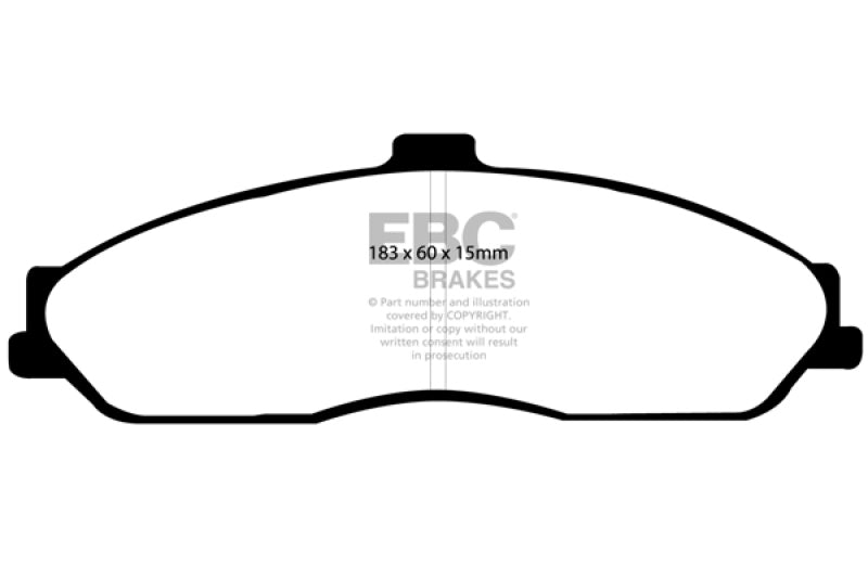 EBC 03-04 Cadillac XLR 4.6 Yellowstuff Front Brake Pads - Graveyard Performance