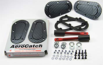 Aerocatch Hood Pins Flush Locking Carbon Look Universa