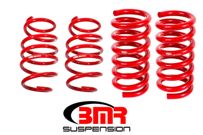 BMR 15-17 S550 Mustang Handling Version Lowering Springs (Set Of 4) - Red - Graveyard Performance