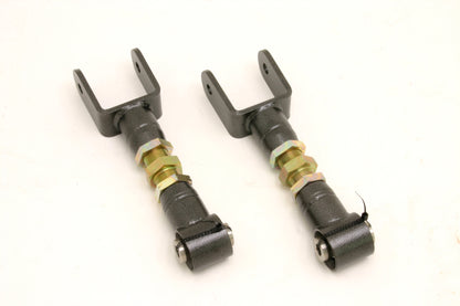 BMR 79-04 Fox Mustang Upper Control Arms On-Car Adj. w/ Spherical Bearings - Black Hammertone - Graveyard Performance