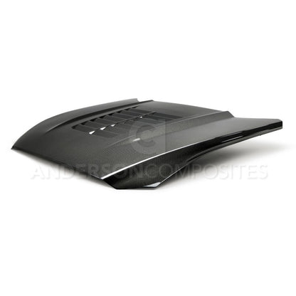 Anderson Composites 15-17 Ford Mustang (Excl. GT350/GT350R) Double Sided Type-GT5 Carbon Fiber Hood - Graveyard Performance