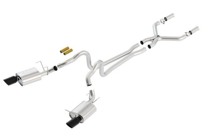 Borla 2011-2012 Mustang GT 5.0L Black Chrome 4.5in Rd Tip ATAK Catback Exhaust - Graveyard Performance