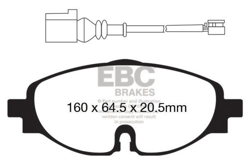 EBC 14+ Audi A3 1.8 Turbo Yellowstuff Front Brake Pads - Graveyard Performance