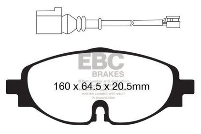 EBC 14+ Audi A3 1.8 Turbo Yellowstuff Front Brake Pads - Graveyard Performance