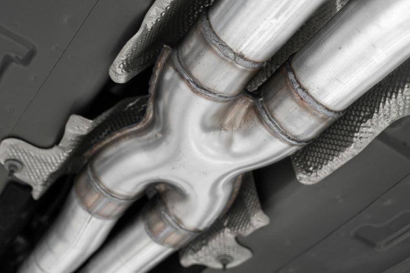 MBRP 15-16 Dodge Challenger RT 5.7L Aluminized Steel 3in Dual Rear Cat-back Quad Tips - Street - Graveyard Performance