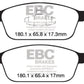 EBC 12+ Ford Focus 2.0 Turbo ST Redstuff Front Brake Pads