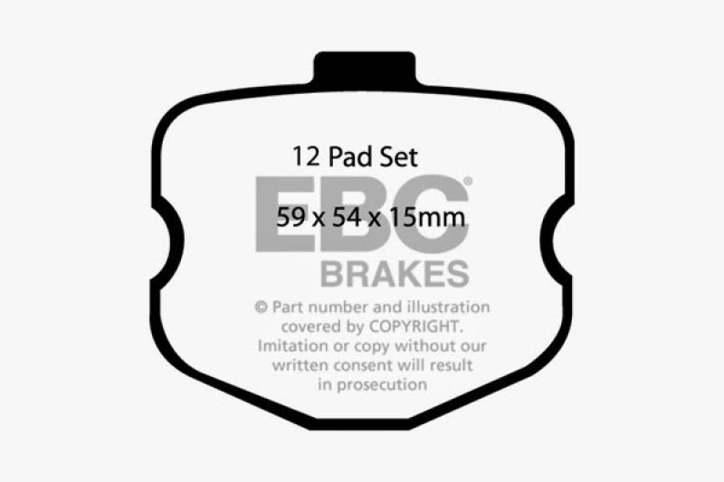 EBC 06-08 Chevrolet Corvette (C6) 7.0 (Z06) Yellowstuff Front Brake Pads - Graveyard Performance