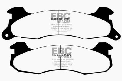 EBC 83-93 Ford Mustang 2.3 (Rear Rotors) Greenstuff Rear Brake Pads - Graveyard Performance
