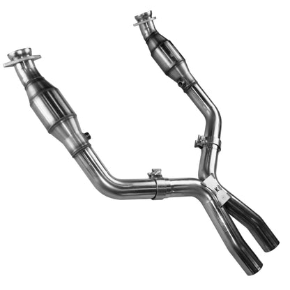 Kooks 05-10 Ford Mustang GT 4.6L 3V Auto/Manual 2 1/2in x 2 1/2in OEM Cat X Pipe Kooks HDR Req - Graveyard Performance