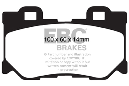 EBC 2013+ Infiniti Q50 Hybrid 3.5L Hybrid Sport Ultimax2 Rear Brake Pads - Graveyard Performance