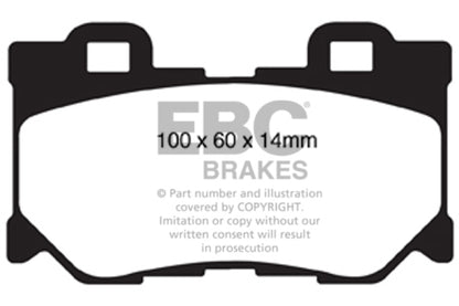 EBC 08-15 Infiniti G37 3.7 Greenstuff Rear Brake Pads - Graveyard Performance