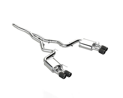 MBRP 18-22 Ford Mustang 2.3L Ecoboost 3in Cat-Back Exhaust w/ Quad Carbon Fiber SS Tips - T304 - Graveyard Performance