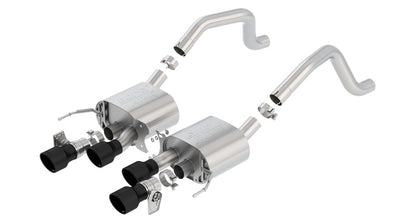 Borla 2015+ Chevy Corvette C7 Z06 6.2L Axle Back ATAK Exhaust Black Quad Tips w/o AFM w/ NPP - Graveyard Performance