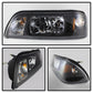 Spyder Ford Mustang 87-93 1PC LED (Replaceable LEDs)Crystal Headlights Black HD-YD-FM87-1PC-LED-BK