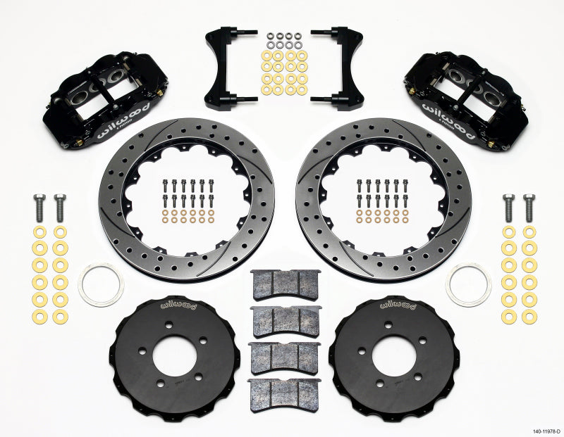 Wilwood Narrow Superlite 6R Front Hat Kit 12.88in Drilled 2006-Up Civic / CRZ - Graveyard Performance