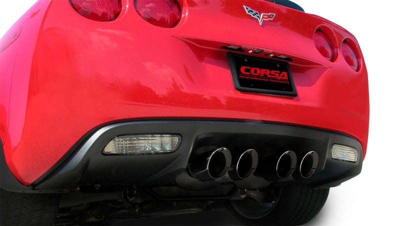 Corsa 2012-2013 Chevrolet Corvette C6 Z06 7.0L V8 Black Sport Cat-Back Exhaust - Graveyard Performance