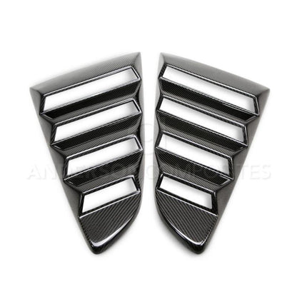 Anderson Composites 2015-2017 Ford Mustang Type-V Style Window Louvers - Vented - Graveyard Performance