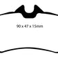 EBC 94-98 Ford Mustang 3.8 Bluestuff Rear Brake Pads