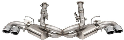 Corsa 20-25 Corvette C8 3in Valved Cat-Back 4.5in Pol Quad Tips Fits Factory Perf Exhaust DeletesAFM - Graveyard Performance
