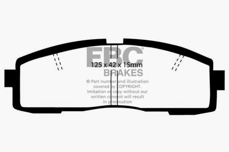 EBC 86-92 Toyota Supra 2.8 Ultimax2 Rear Brake Pads - Graveyard Performance