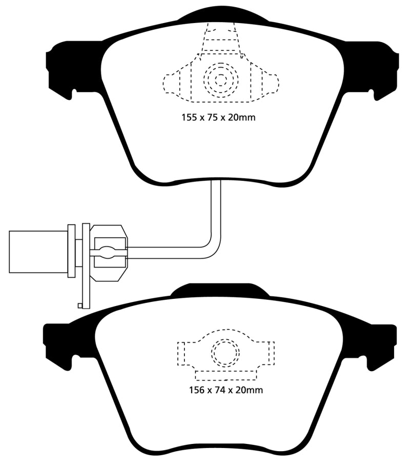 EBC 04-08 Audi S4 4.2 Bluestuff Front Brake Pads - Graveyard Performance