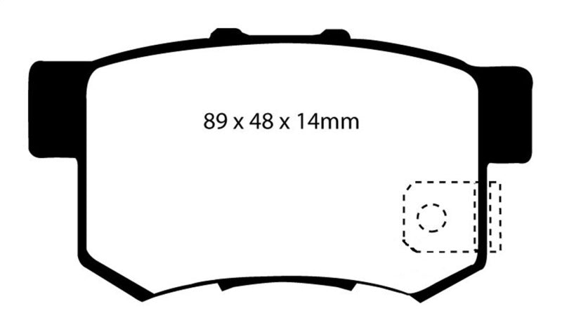 EBC 97 Acura CL 2.2 Yellowstuff Rear Brake Pads - Graveyard Performance