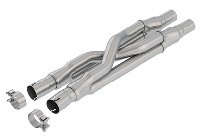 Borla 15-18 Ford Mustang GT 5.0L AT/MT RWD 2.5in Resonator Delete X-Pipe - Graveyard Performance