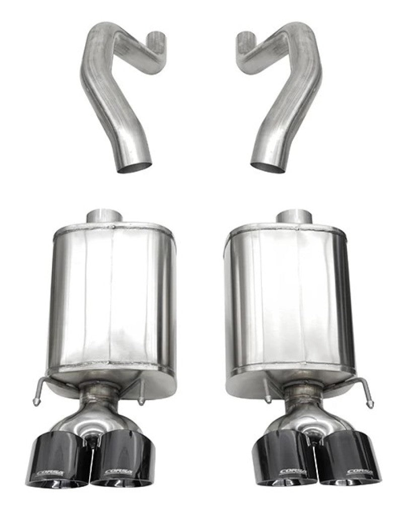 Corsa 06-13 Chevy Corvette C6 Z06 7.0L / 09-13 ZR1 6.2L Black PVD AxleBack Exhaust w/4.5in Twin Tips - Graveyard Performance