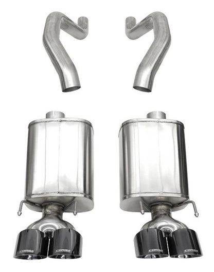 Corsa 06-13 Chevy Corvette C6 Z06 7.0L / 09-13 ZR1 6.2L Black PVD AxleBack Exhaust w/4.5in Twin Tips - Graveyard Performance