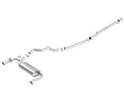 Borla 16-17 Ford Focus RS 2.3L MT Round Angle-Cut Tips Split Rear Exit ATAK Catback Exhaust - Graveyard Performance