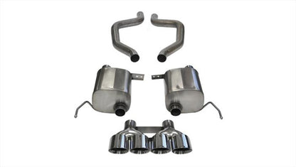 Corsa 17-19 Chevy Corvette Z06 (Grand Sport Only) 3in Axle Back Xtreme Exhaust Pol Quad 4.5in Tip - Graveyard Performance