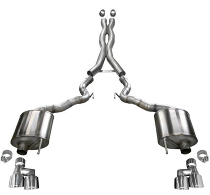 Corsa 2018-2023 Ford Mustang GT Convertible w/o Active Valves Xtreme Cat-Back w/ 4in Tips - Graveyard Performance
