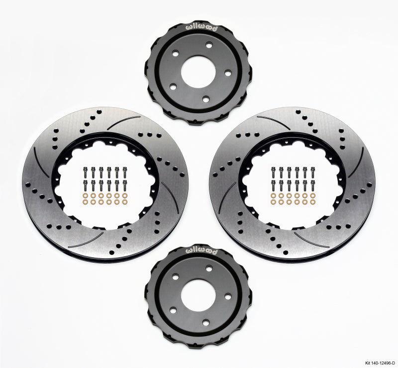 Wilwood Hat/Rotor Kit Front Drilled 06-Up Corvette C6-Z06 (2pc Hat/Rtr) - Graveyard Performance