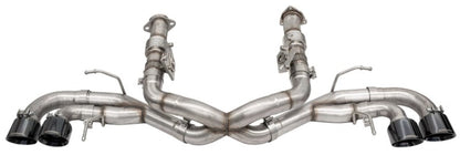 Corsa 20-25 Corvette C8 3in Xtreme Cat-Back Exhaust 4.5in Blk Quad Tips - Integrates stock AFM Valve - Graveyard Performance