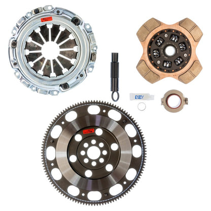 Exedy 2002-2006 Acura RSX Base L4 Stage 2 Cerametallic Clutch 4 Puck Disc Incl. HF02 Lightweight FW - Graveyard Performance