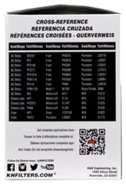 K&N Oil Filter for Ford/Audi/VW/Toyota/Mercury/Mazda/Nissan/Dodge/Lincoln/Volvo 3.656in OD - Graveyard Performance