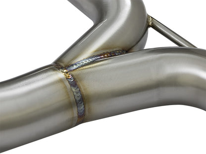 aFe POWER Takeda 16-17 Honda Civic I4-1.5L (t) 2.5-2.25in 304 SS CB Dual-Exit Exhaust Blue Tips - Graveyard Performance